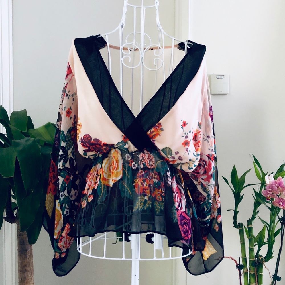H&M Conscious Collection Floral Kimono Top